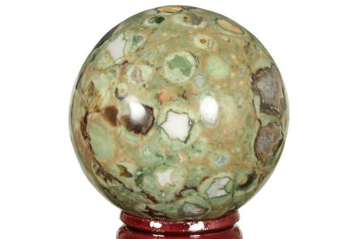 Polished Rainforest Jasper (Rhyolite) Sphere - Australia #209238